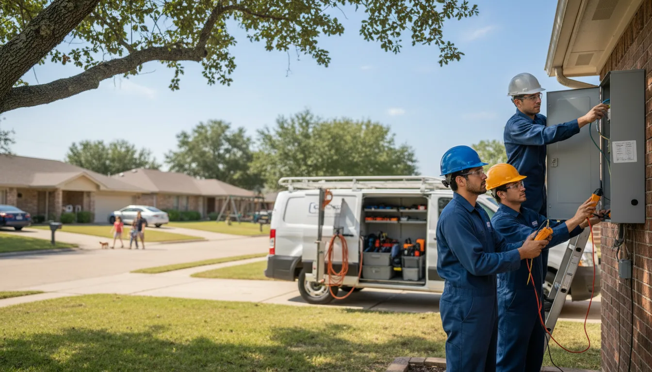 Certified electrician providing emergency electrical services in Redbird, OK